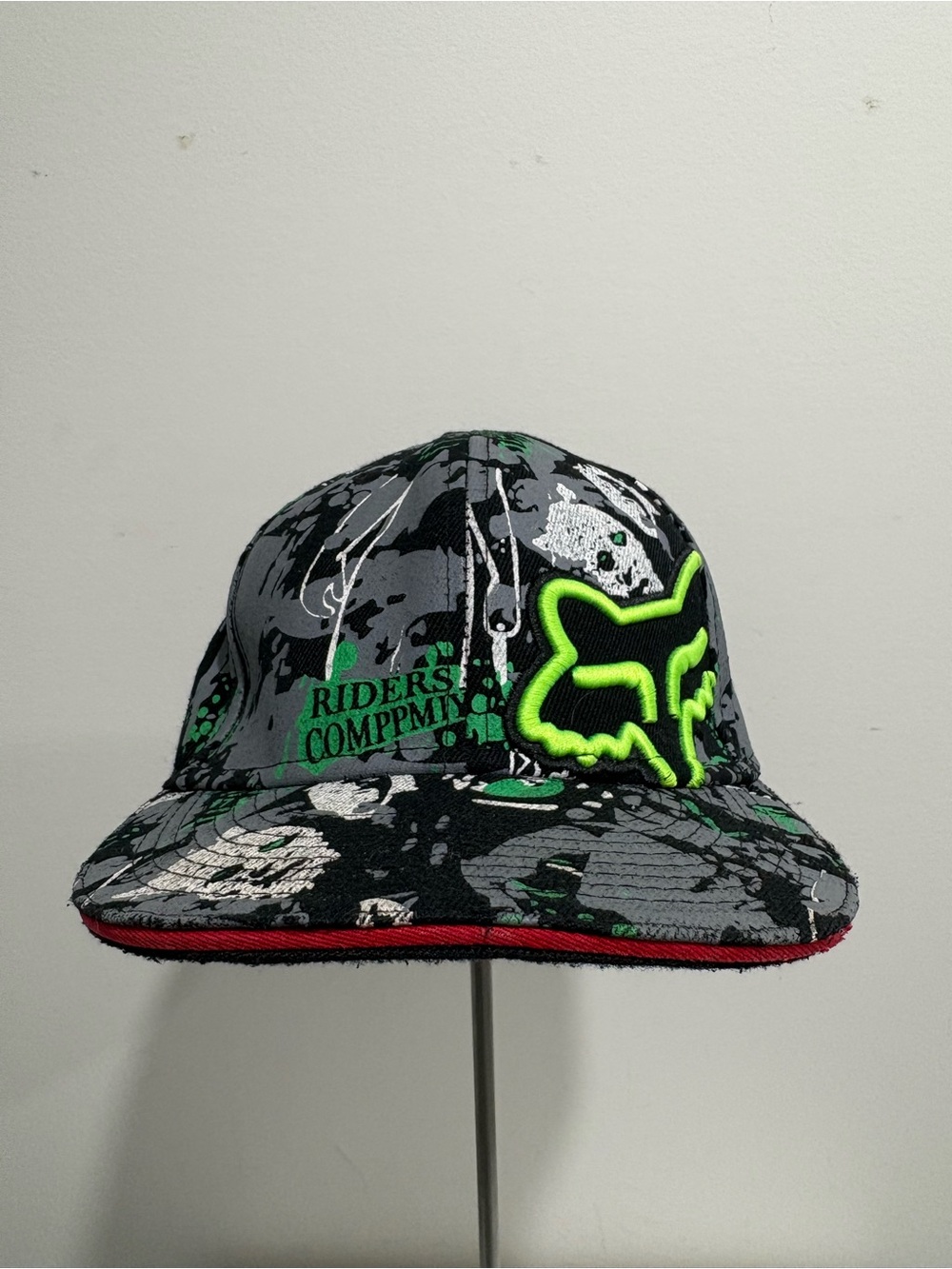 Y2K Fox Racing Fitted Hat Cap all over print 7 1/8